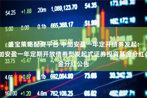 盛宝策略配资平台 中加安盈一年定开债券发起: 中加安盈一年定期开放债券型发起式证券投资基金分红公告